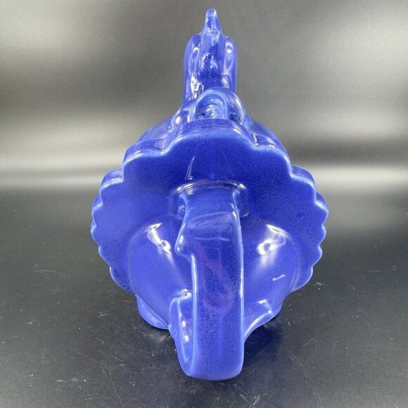 RED WING Pottery Cobalt Blue Hen Chicken Teapot Carafe USA Made Ceramic Vintage - Picture 7 of 16
